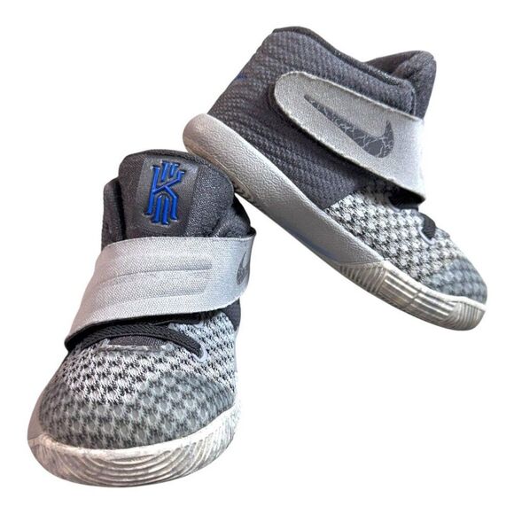 Nike Kyrie 2 Grey & Blue Toddler Basketball Shoes Size 5C Lightweight Mesh Upper - Picture 1 of 12